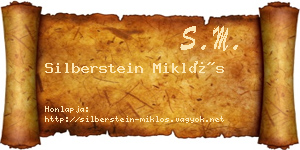 Silberstein Miklós névjegykártya